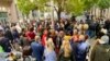 Protest of parents of children and young people with autism in front of the Government of Montenegro, Podgorica, Montenegro 01