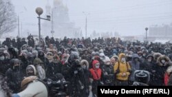 Акция в поддержку Навального в Архангельске