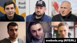 Ігар Лосік, Сяргей Ціханоўскі, Мікалай Статкевіч, Уладзімер Цыгановіч, Арцём Сакаў, Дзьмітры Папоў, асуджаныя 14 сьнежня 2021 году