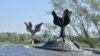 Spomenik desetinama tisuća žrtava logora Jasenovac u okviru istoimenog spomen-područja, april 2020. 