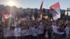 Atmosfera ispred hrama Hrista Spasitelja u Podgorici dan prije ustoličenja episkopa Joanikija na Cetinju, Crna Gora, 4. septembra 2021. godine